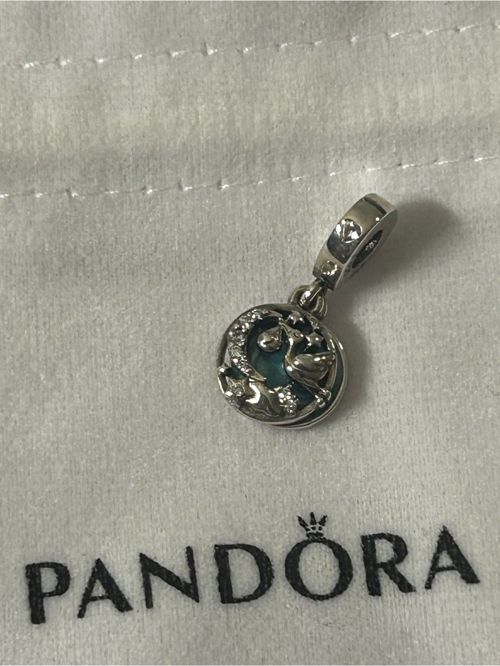 Pandora Silver Twinkle Little Star Engraved Charm